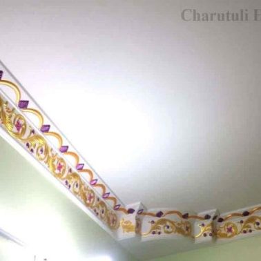 Gypsum ceiling, fan circle, light circle, corner, column design in Dhaka, Bangladesh