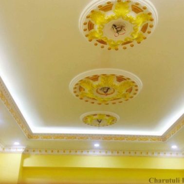 Gypsum ceiling, fan circle, light circle, corner, column design in Dhaka, Bangladesh